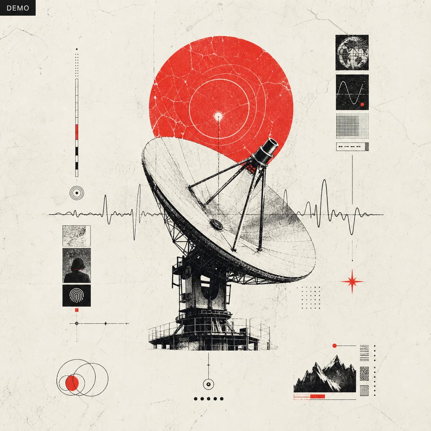 Demo artwork for Maya's private signal, shown again on the garment